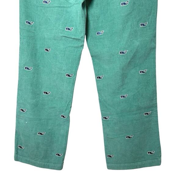 Vineyard Vines Embroidered Whale Corduroy Pants Green Size Small - Picture 6 of 6
